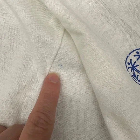 Vintage 1980s Special Olympics T Shirt Large Screen Stars USA Blue Yellow Angels - Picture 10 of 11